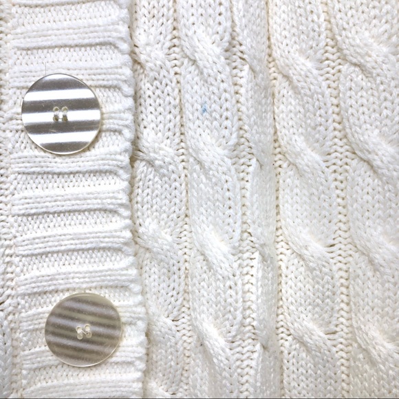 Wet Seal Cardigan Cable Knit Sweater Cream Size XL - Picture 6 of 8